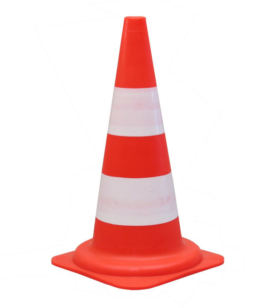 VISO Cne de signalisation, classe 1, HT 50 cm - Orange et blanc