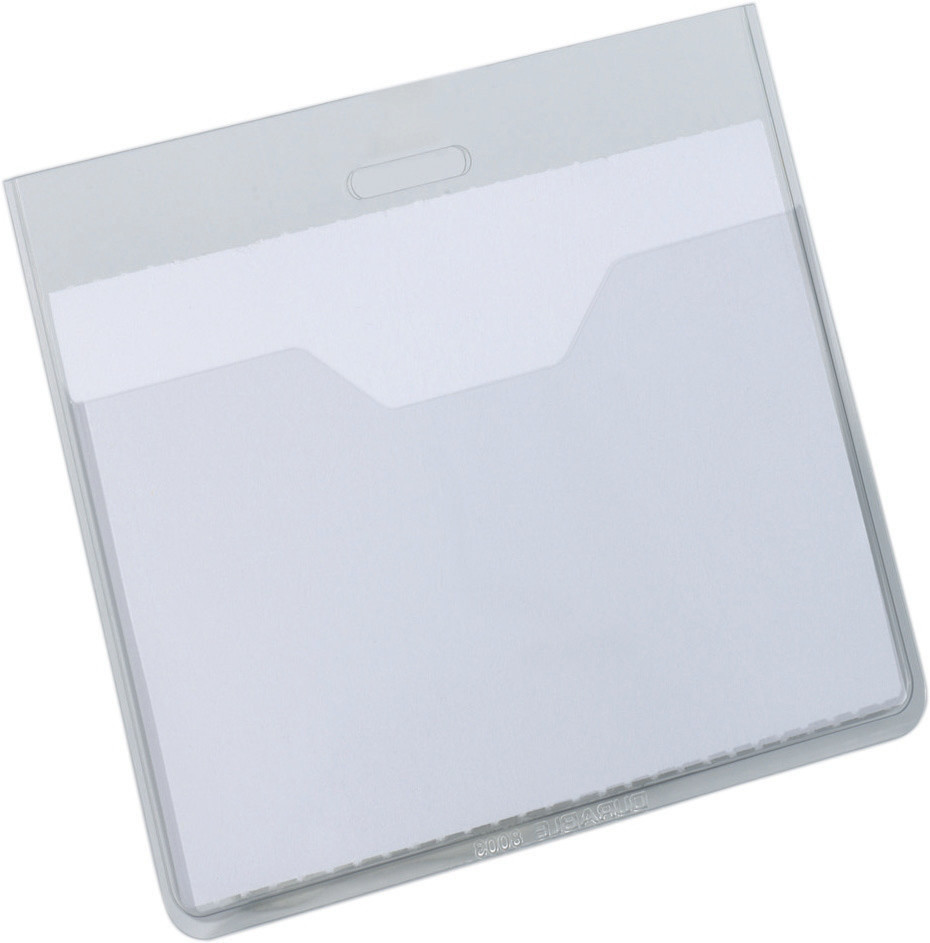 DURABLE Pochette porte-badge ouverte - Transparent - 60 x 90 mm - Boîte de 20