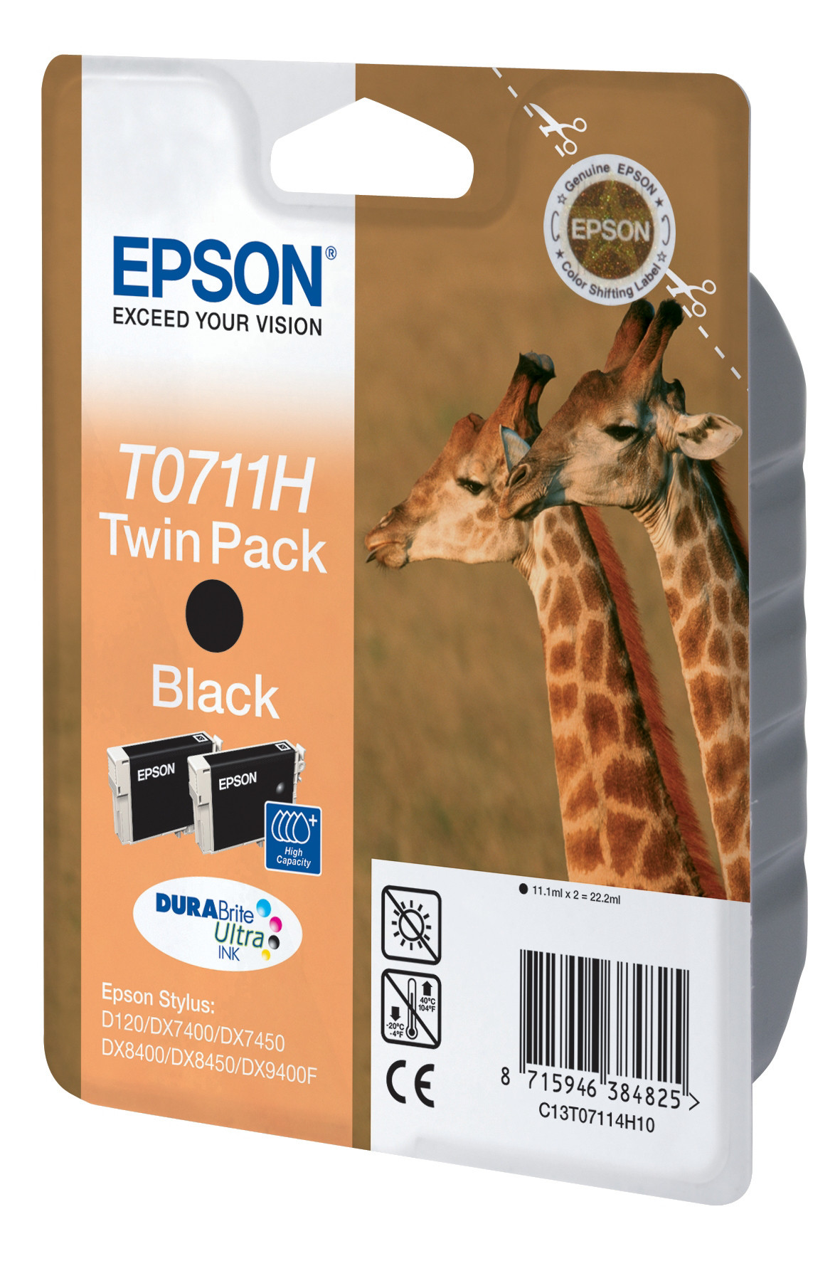 Cartouche d'encre Epson Giraffe T0711H DURABrite Ultra - vue 3