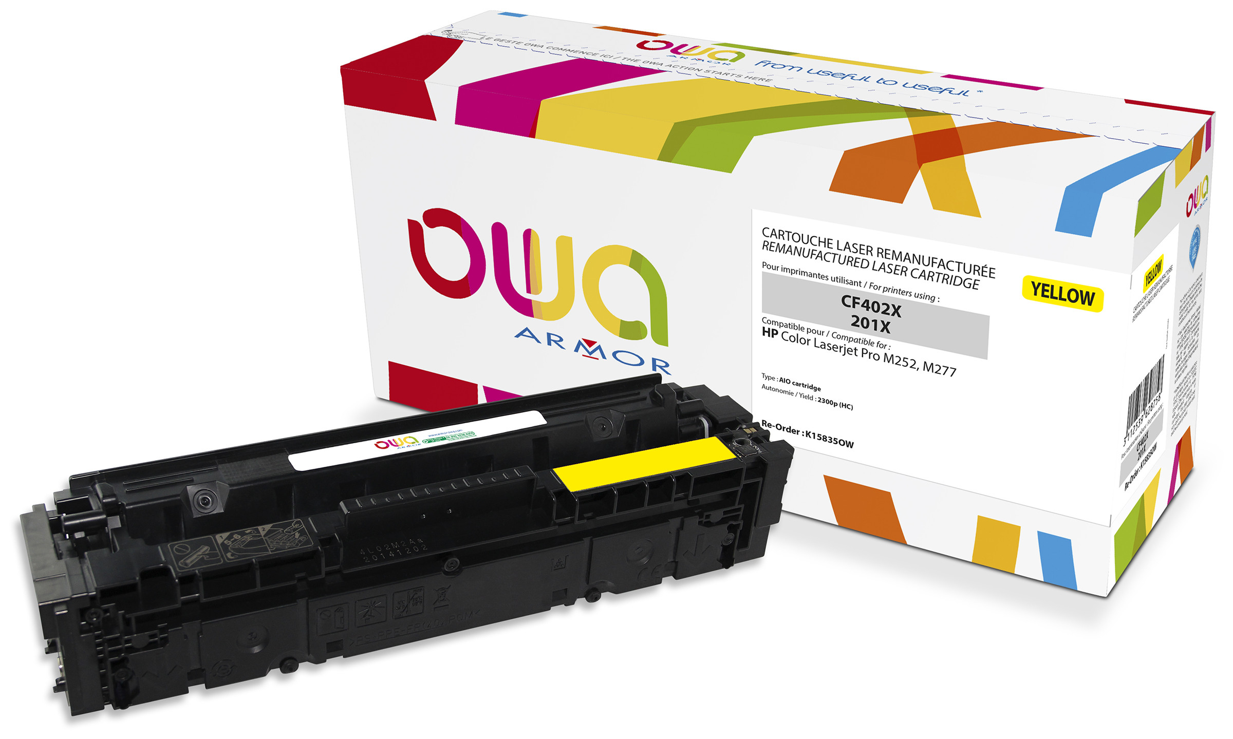 OWA Toner compatible HP 201X CF402X - K15835OW - Jaune