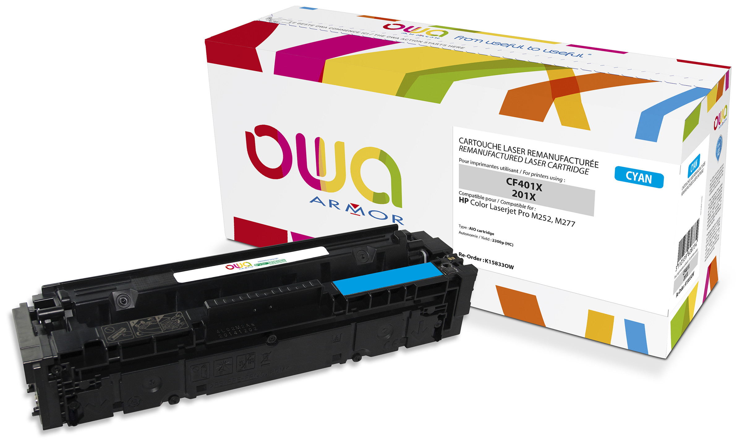 OWA Toner compatible HP 201X CF401X - K15833OW - Cyan