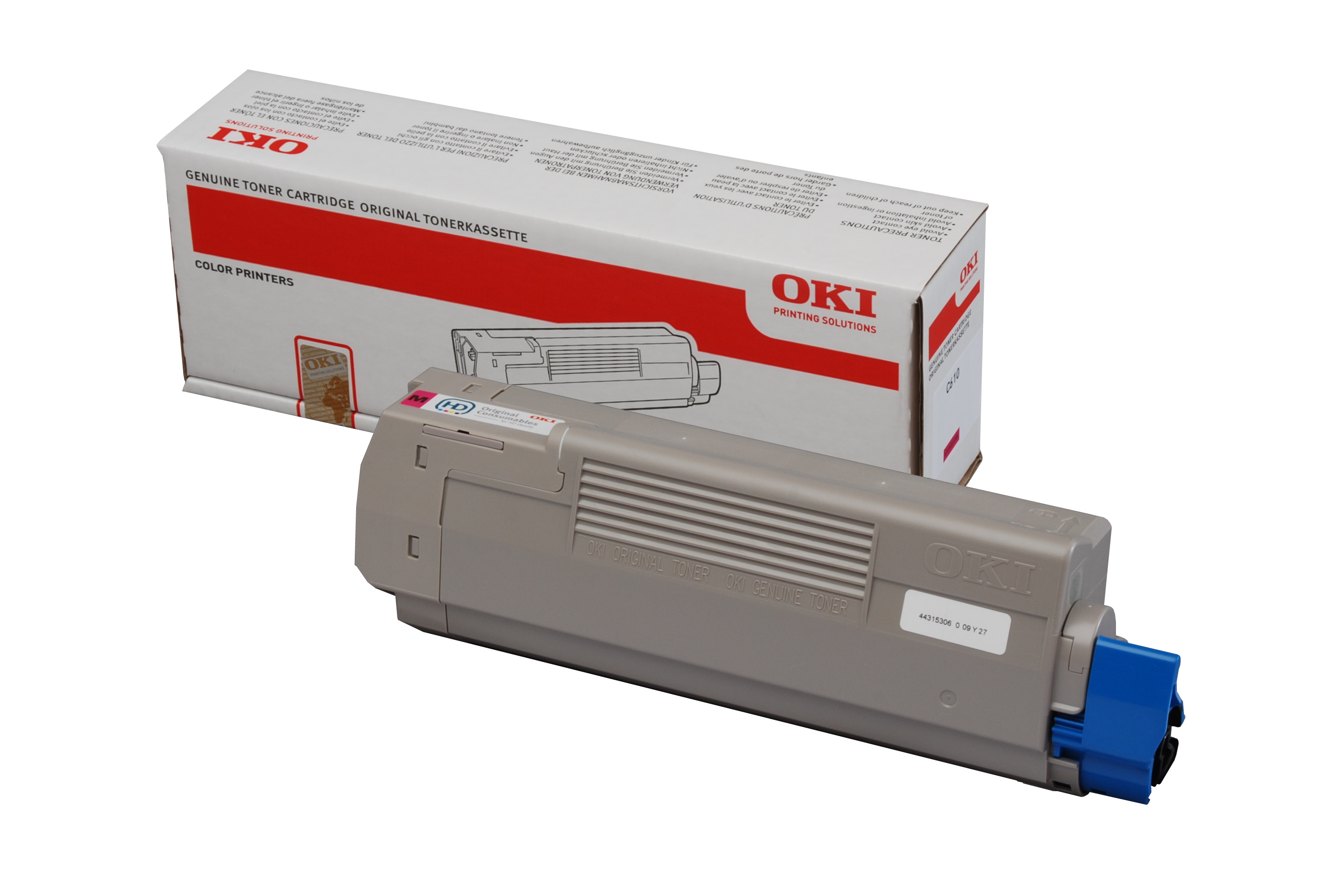 OKI Toner original, 44315306, magenta