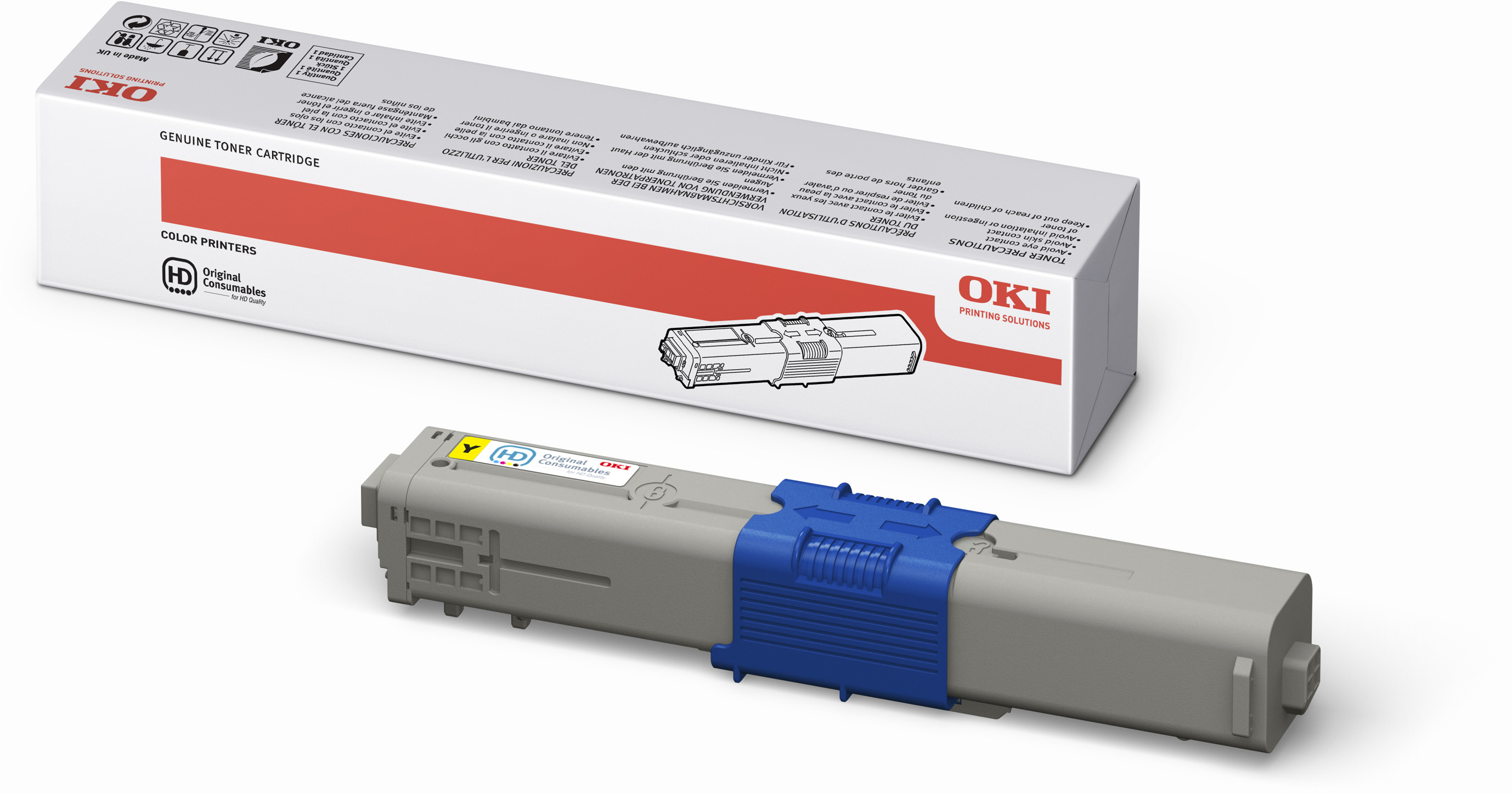 OKI Cartouche de toner d'origine 44469704 - Jaune