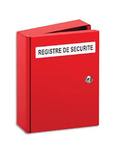 Lifebox Coffre pour registre de scurit - Mtal rouge