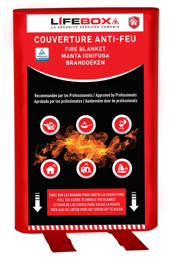 Lifebox Couverture anti-feu 120 x 120 cm