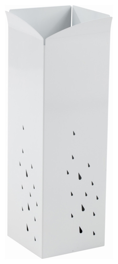 Alba Porte-parapluie Design, carr en mtal blanc