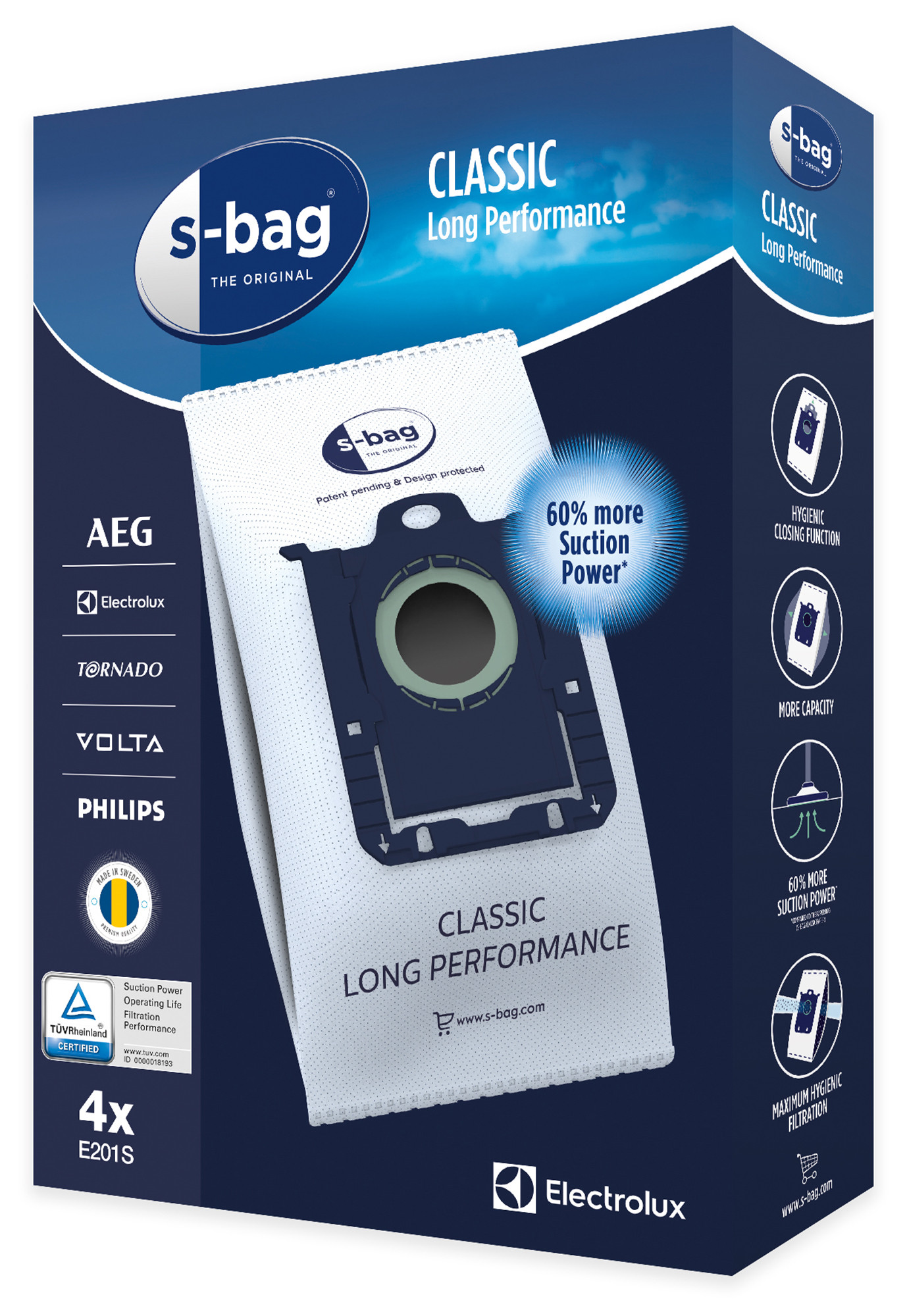 Electrolux Sacs aspirateur S-bag Classique - Lot de 4