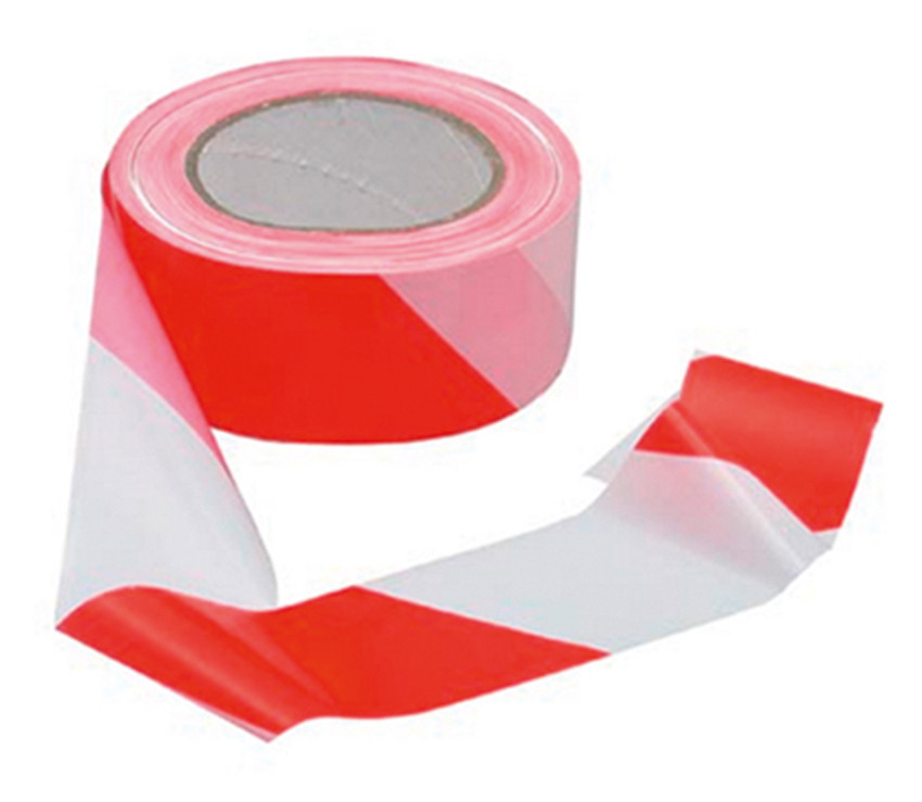VISO Ruban de signalisation, 100 m x 5 cm - Rouge et blanc