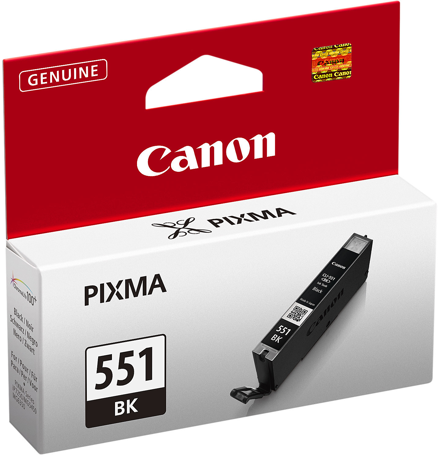 Canon CLI-551 Cartouche d'encre authentique 6508B001 - Noir