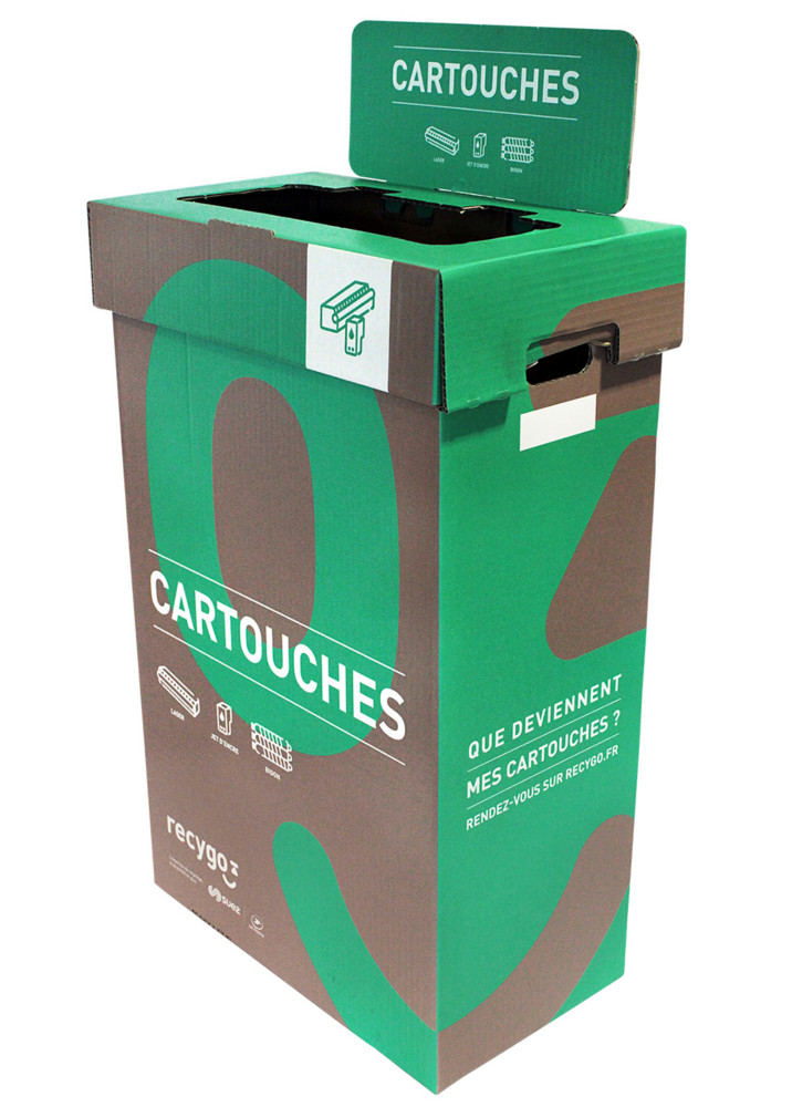 Recygo ECOBOX bote de collecte pour le tri et recyclage des cartouches - Service de collecte inclus