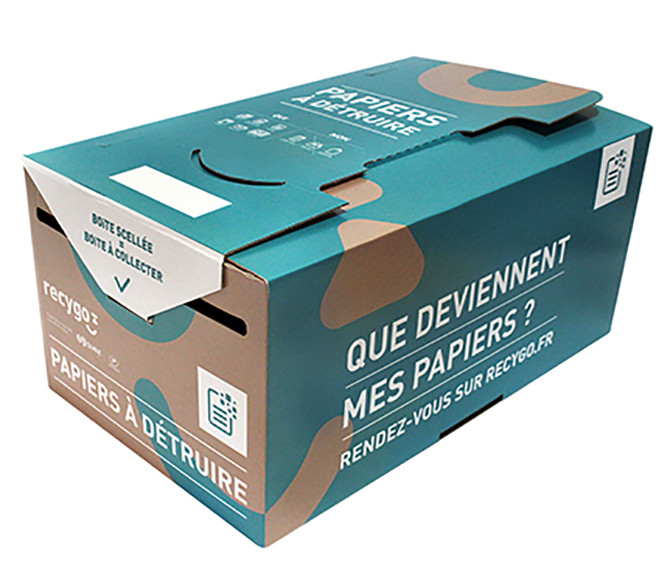 Recygo KADNABOX boîte de collecte pour le tri et le recyclage des papiers -Service de collecte inclus