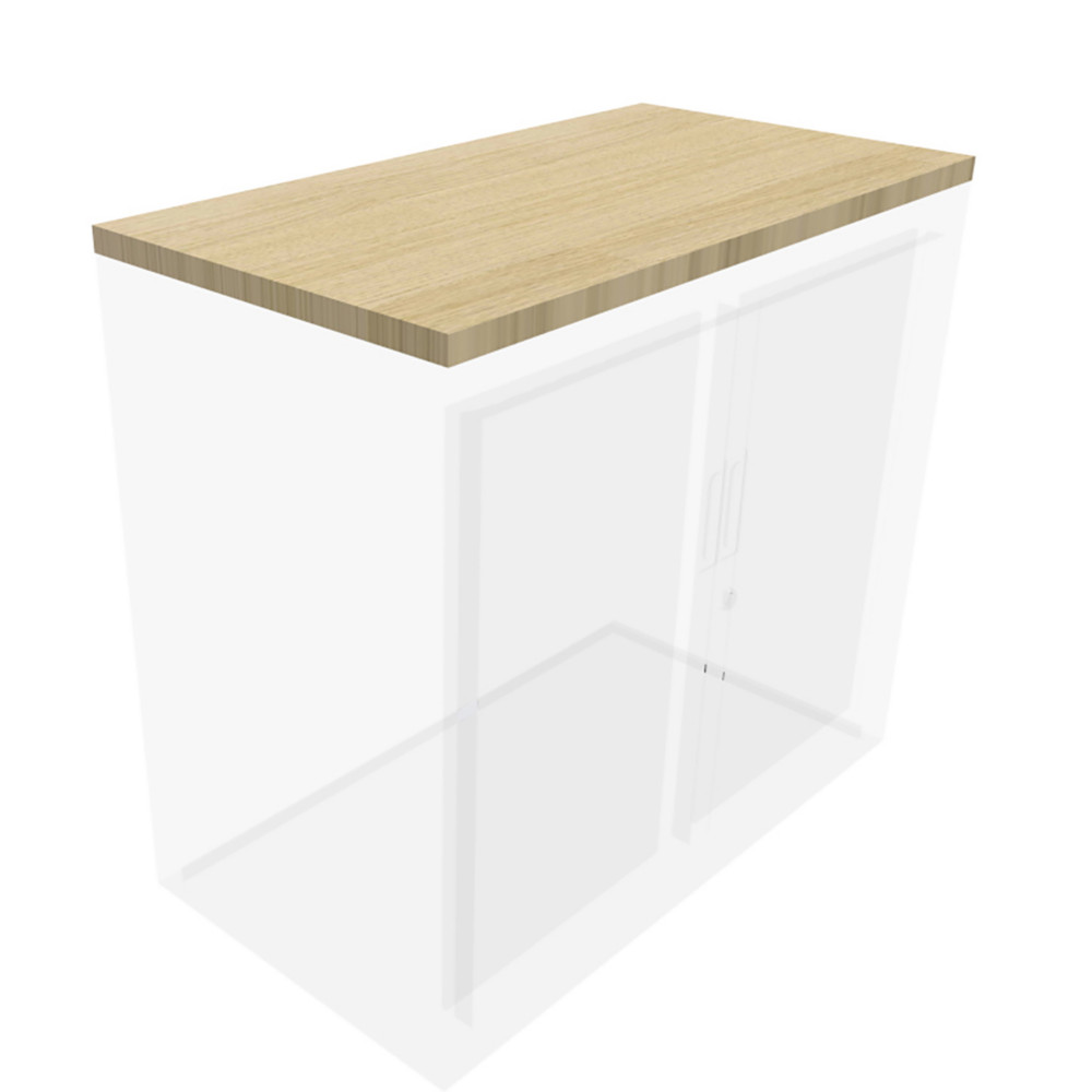 Top de finition pour armoire  rideaux mtal monobloc Gnric - L.80 cm - Chne