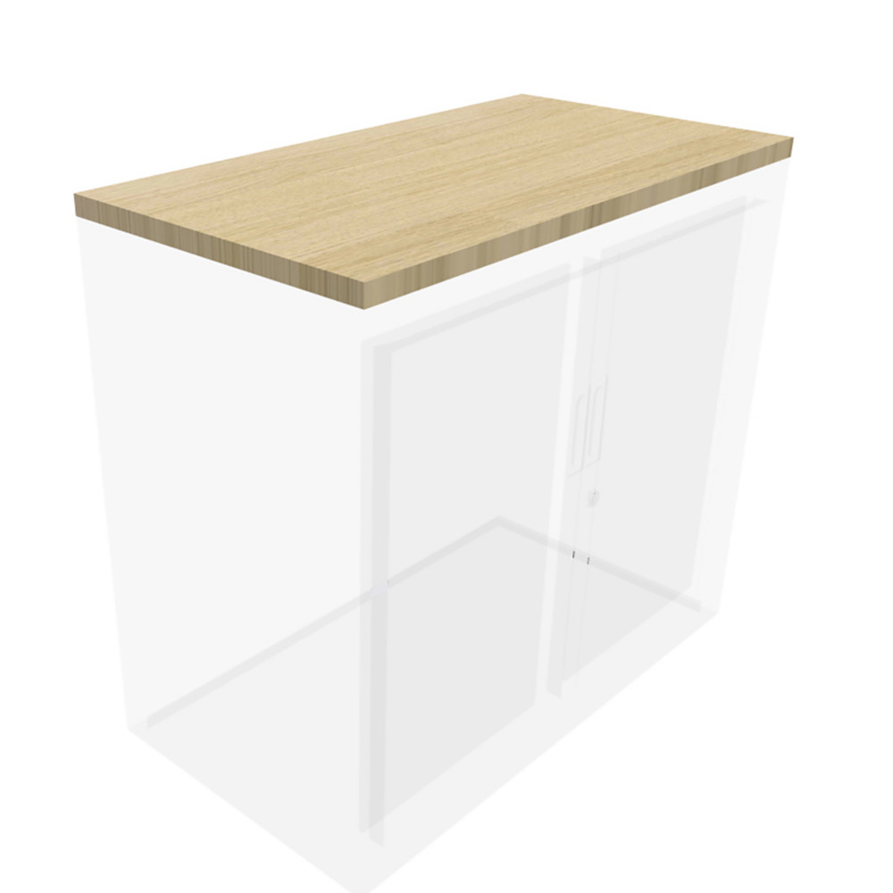 Top de finition pour armoire  rideaux mtal monobloc Gnric - L.100 cm - Chne