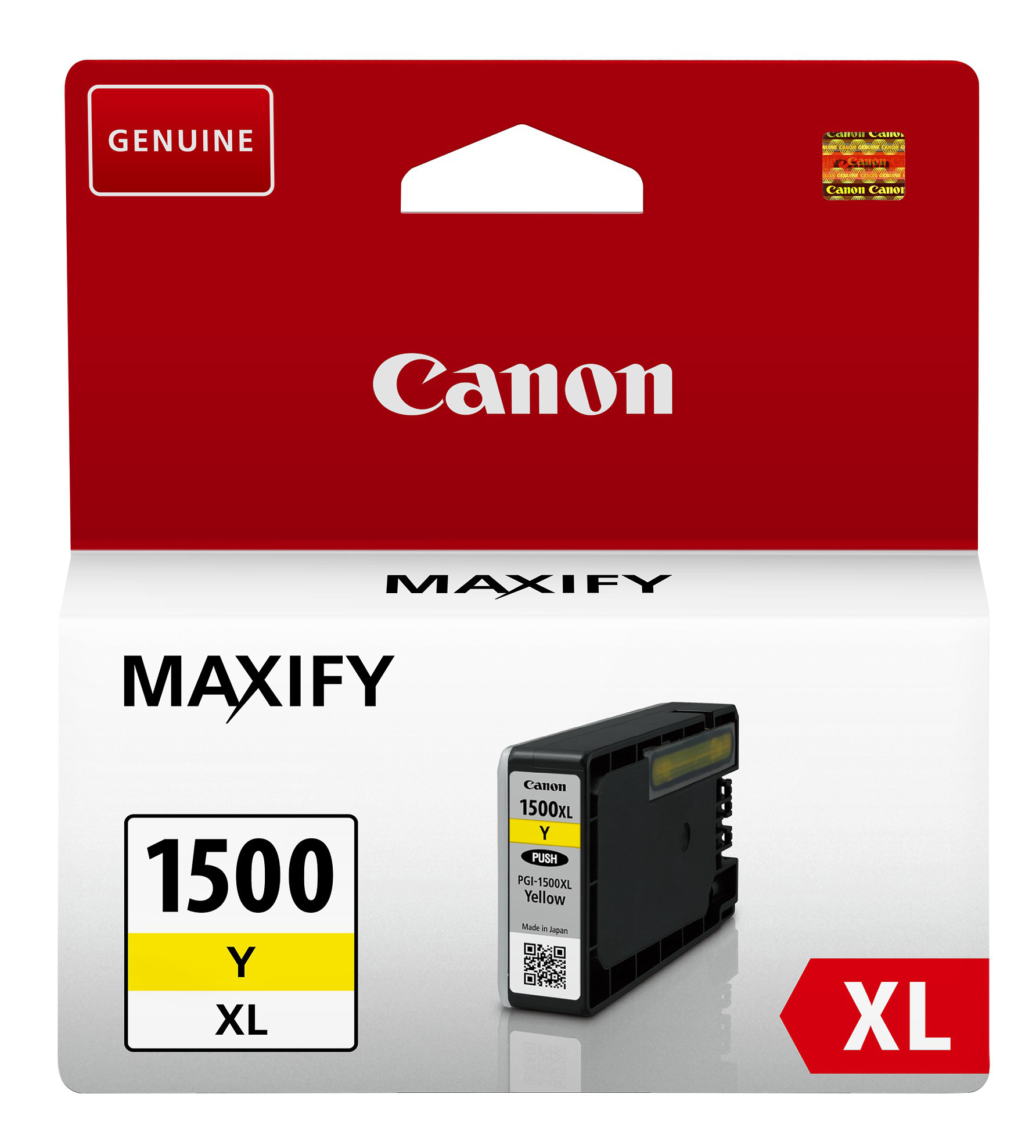 Canon PGI-1500XL Cartouche d'encre authentique grande capacité 9195B001 - Jaune
