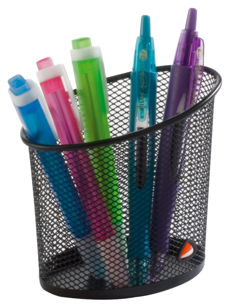 Alba Pot  crayons en mtal Mesh - Noir