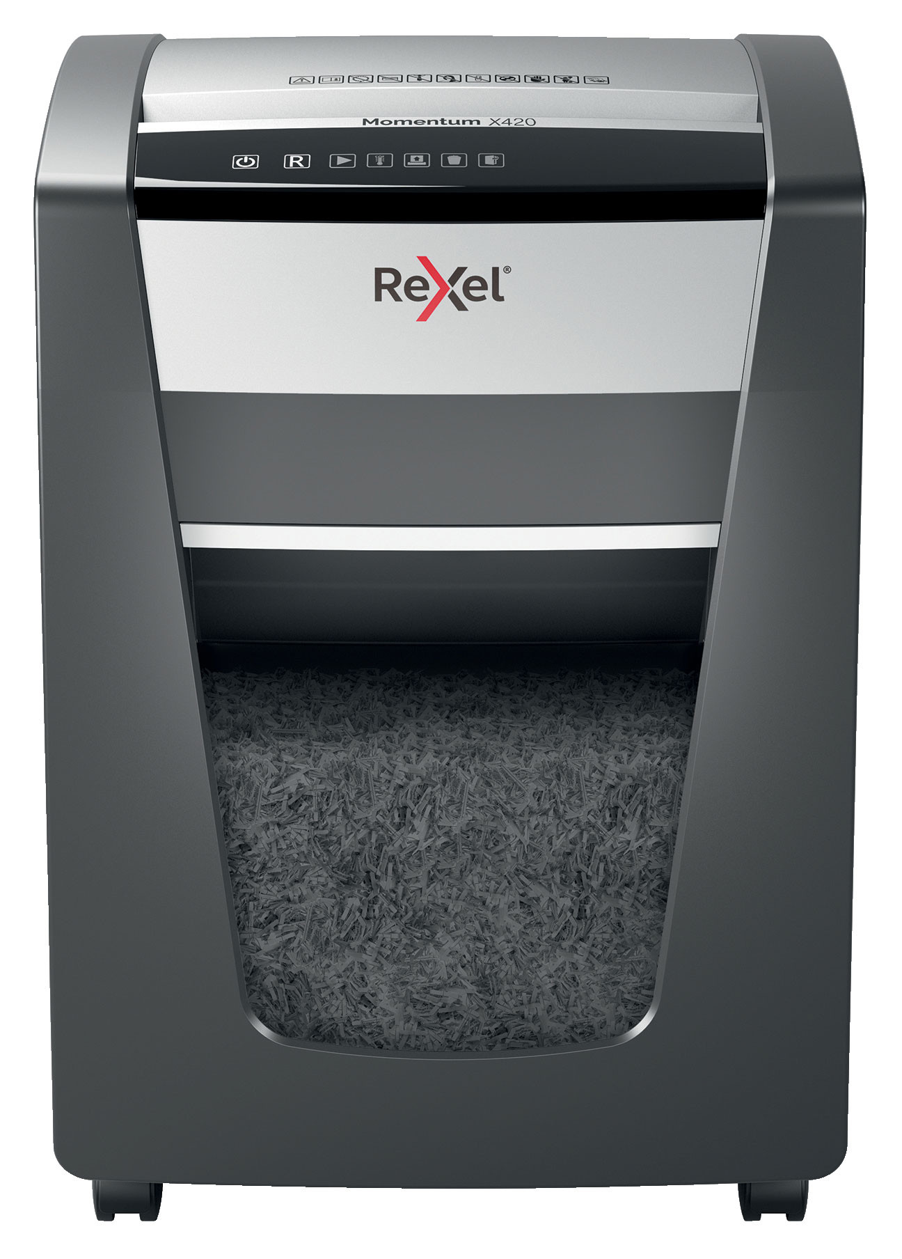 Rexel Destructeur de documents Momentum X420 coupe croisée DIN P4 20 feuilles corbeille