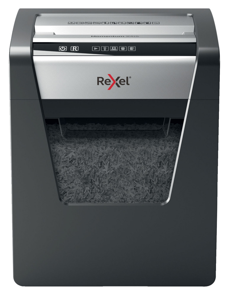 Rexel Destructeur de documents Momentum X415 coupe croise DIN P-4 - 15 feuilles - corbeille 23L