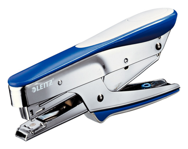 Leitz+Pince+Agrafeuse+5545+-+Agrafes+N°+10+-+Capacite+15+feuilles+-+Bleu+et+Argent