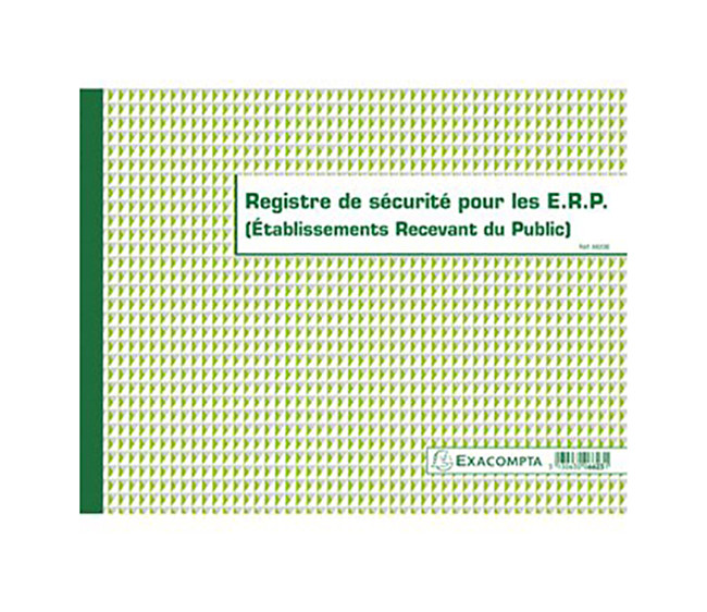 Exacompta Registre de sécurité pour les ERP Etablissements Recevant du Public 24 x 32 cm 32 pages