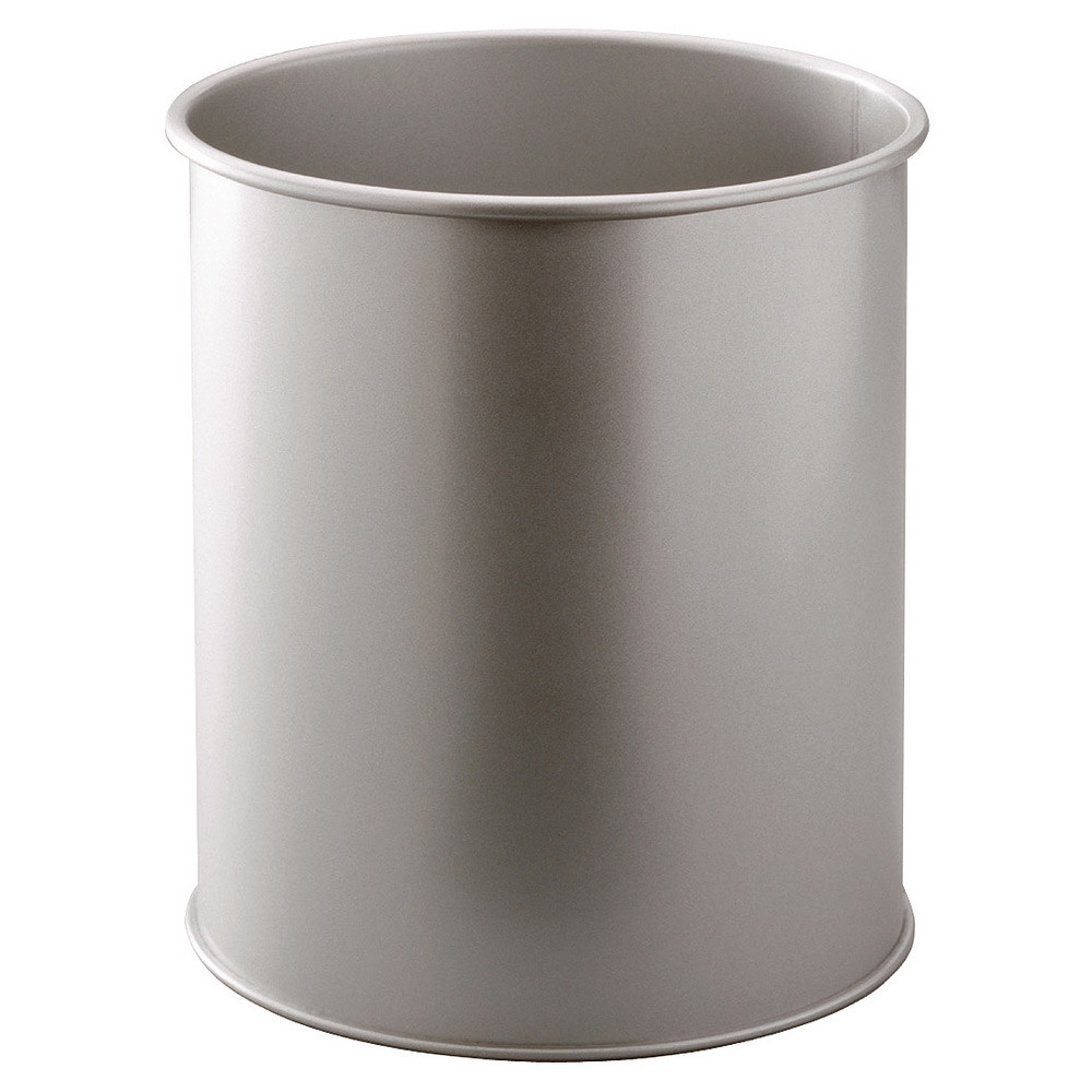 Durable Corbeille à papier métal 15 L - Argent