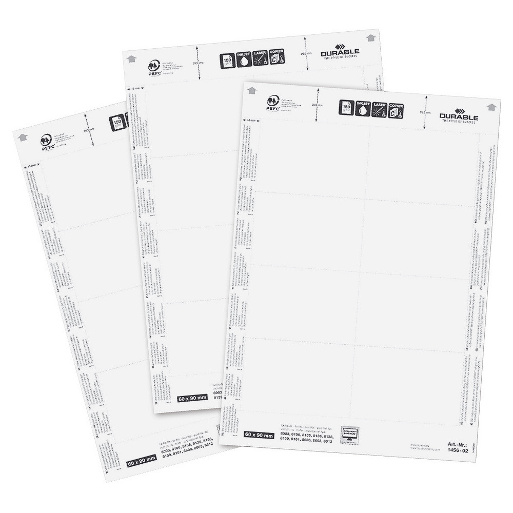 DURABLE Pack Porte-badges L. 90 x H. 60 mm - Kit tout en un clip - Lot de 20