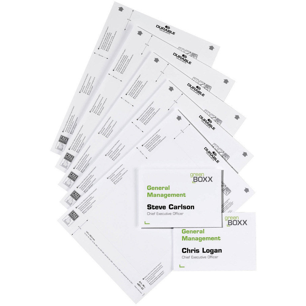 Durable Bristol pour plaques de porte. Format A4 Norme PEFC - Lot de 10