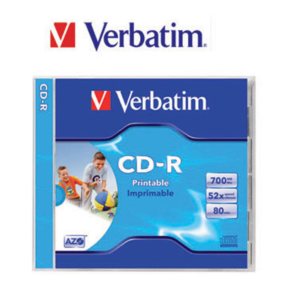 Verbatim - 10 x CD-R - 700 Mo (80 min) 52x - surface imprimable par jet d'encre, surface imprimable large - boîtier CD