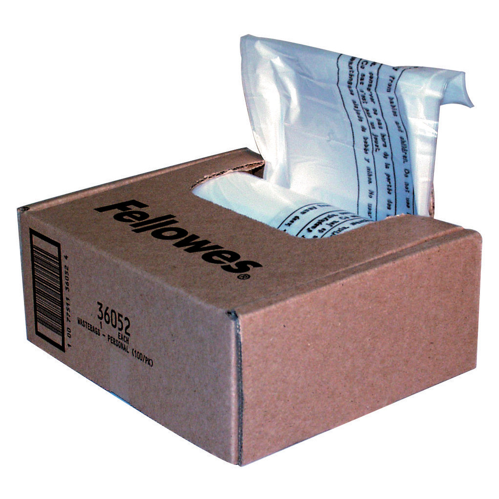 Fellowes Sachet de 100 sacs de 38 litres pour destructeurs  - modèles 79Ci/MS-450Cs/MS-460Cs