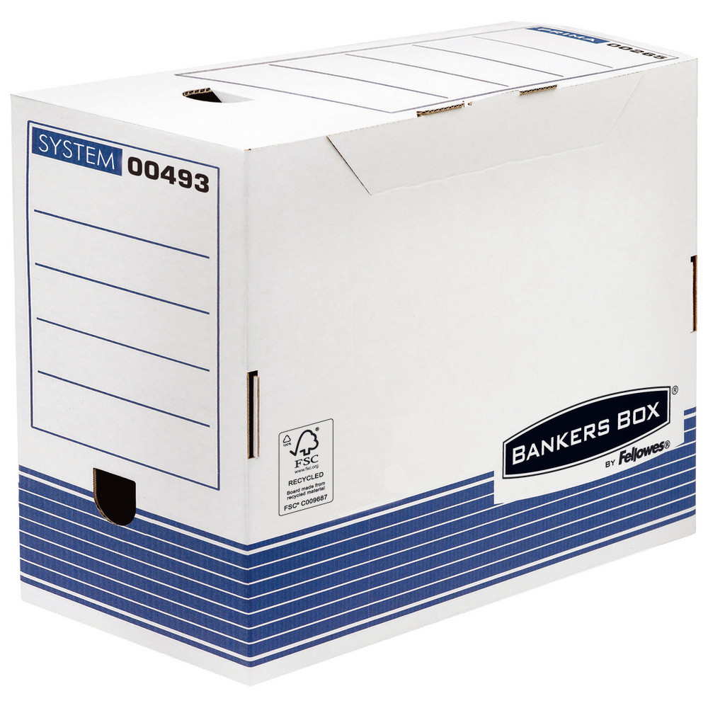 Bankers Box Boîte archives format A4 en carton montage automatique - Dos 20 cm - Blanc - Lot de 10
