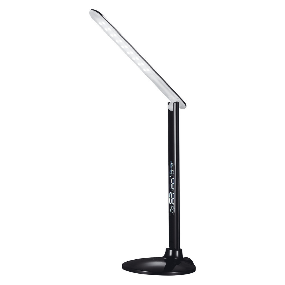 Aluminor Lampe de bureau Success - Led intgre - 10W - Bras et tte articuls - Ecran digital - Noir