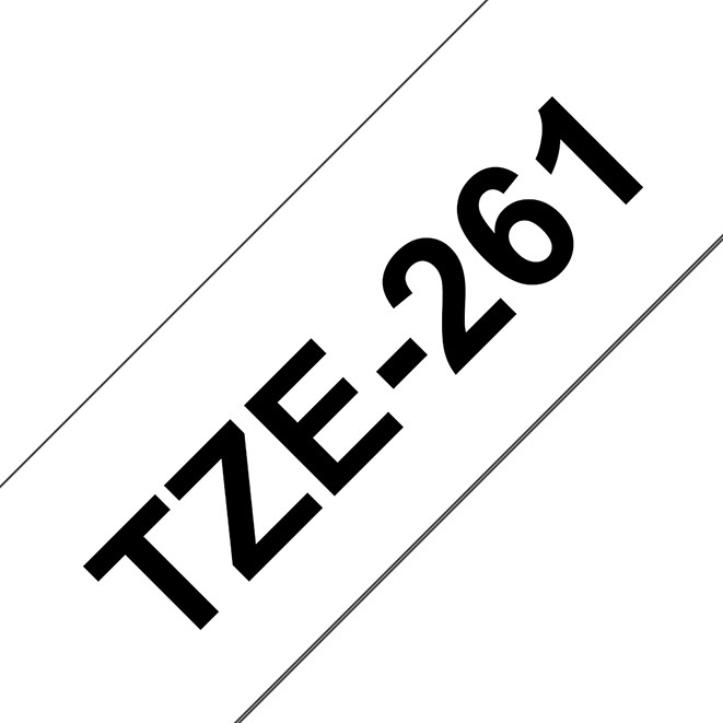 Brother Ruban TZe-261 pour tiqueteuse - 36 mm x 8 m - Noir sur Blanc