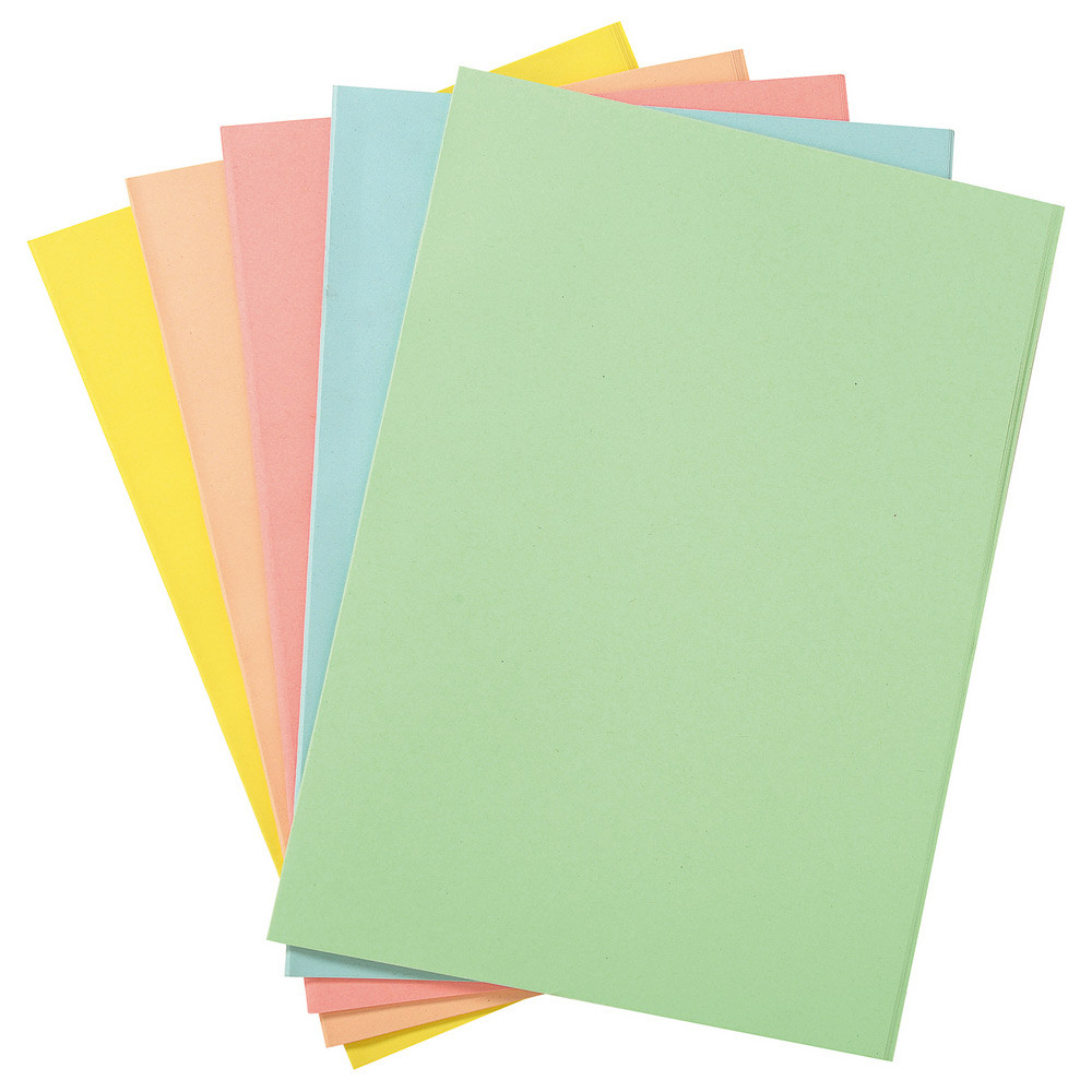 MONDOFFICE Sous-chemises 60g recyclées - 22 x 31 cm - Assortis pastel - Lot de 50
