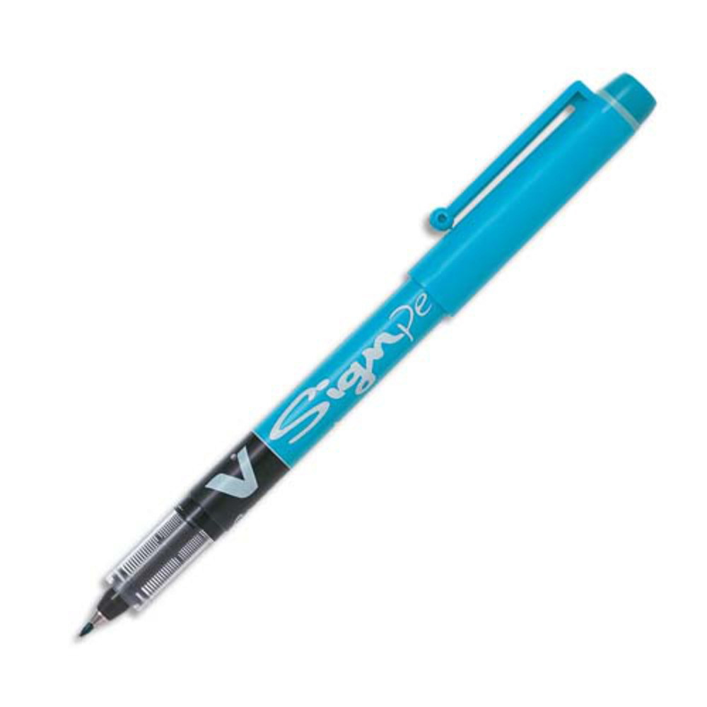 Pilot V-Sign Pen Stylo feutre à capuchon pointe moyenne 2 mm - Turquoise
