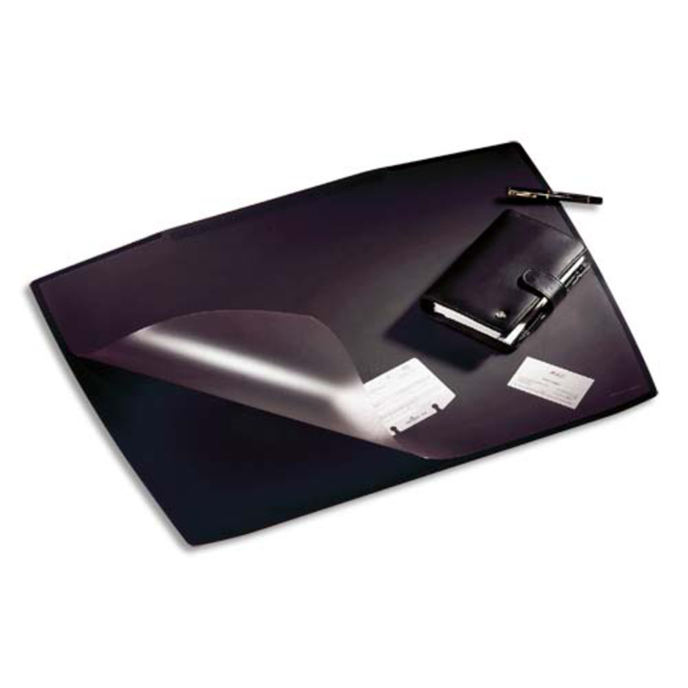 Durable Sous-main Artwork avec rabat transparent antireflet 65 x 52 cm - Noir