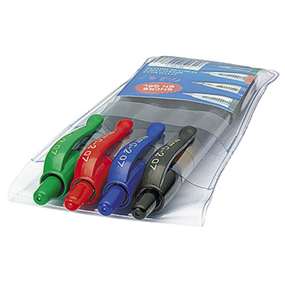 Pilot G2 Stylo roller encre gel rtractable pointe moyenne 0,7 mm - Pochette de 4 couleurs assorties