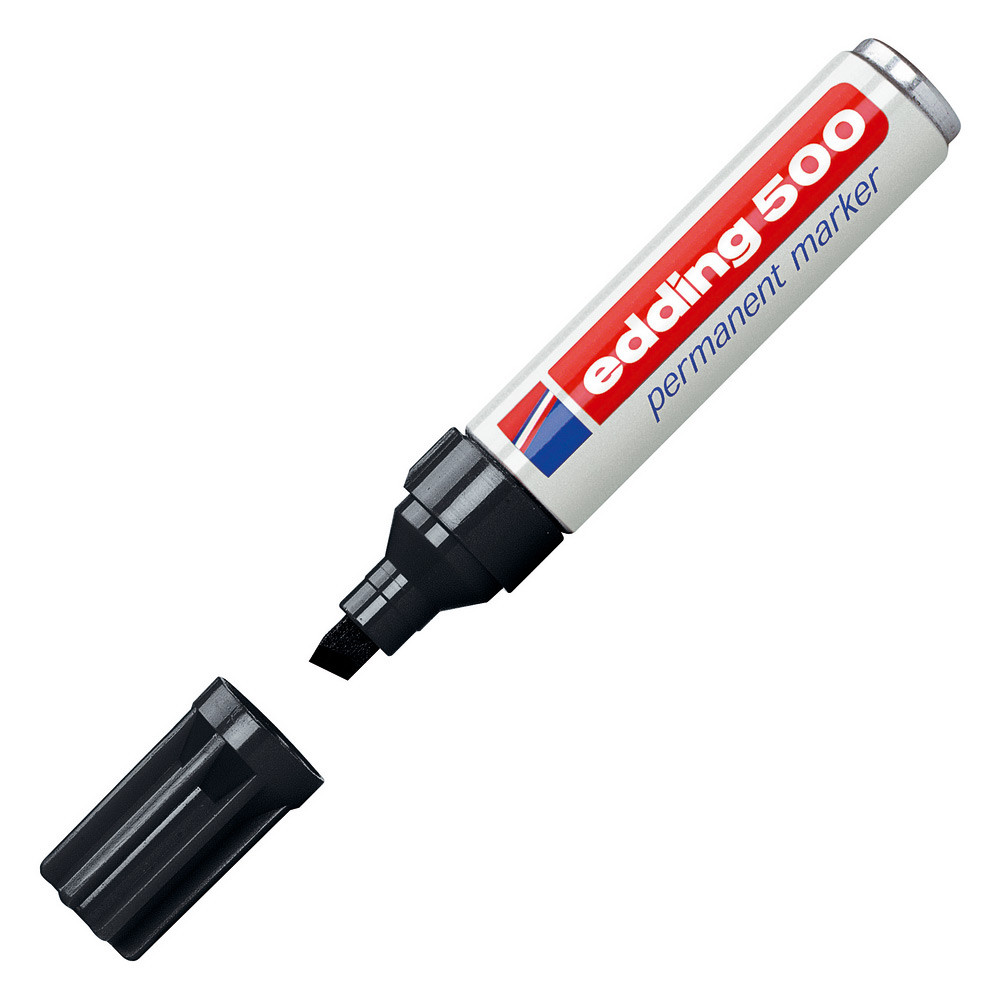 edding Marqueur permanent 500  pointe biseaute 2-7 mm d'paisseur noir
