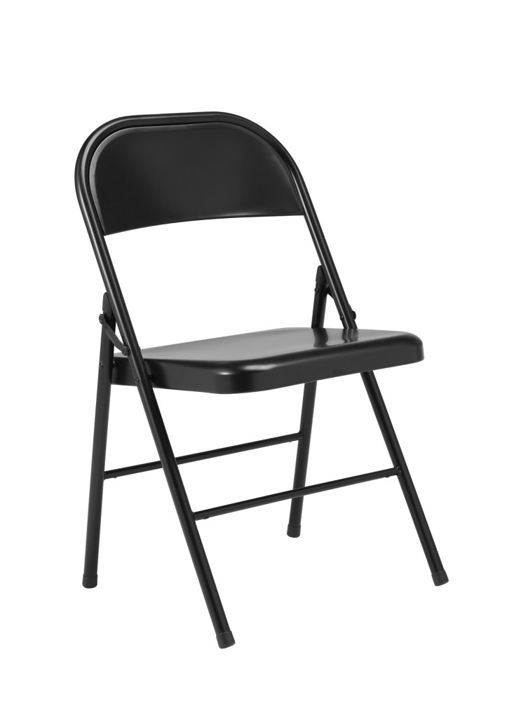 Chaise pliante Boston en mtal - Noir