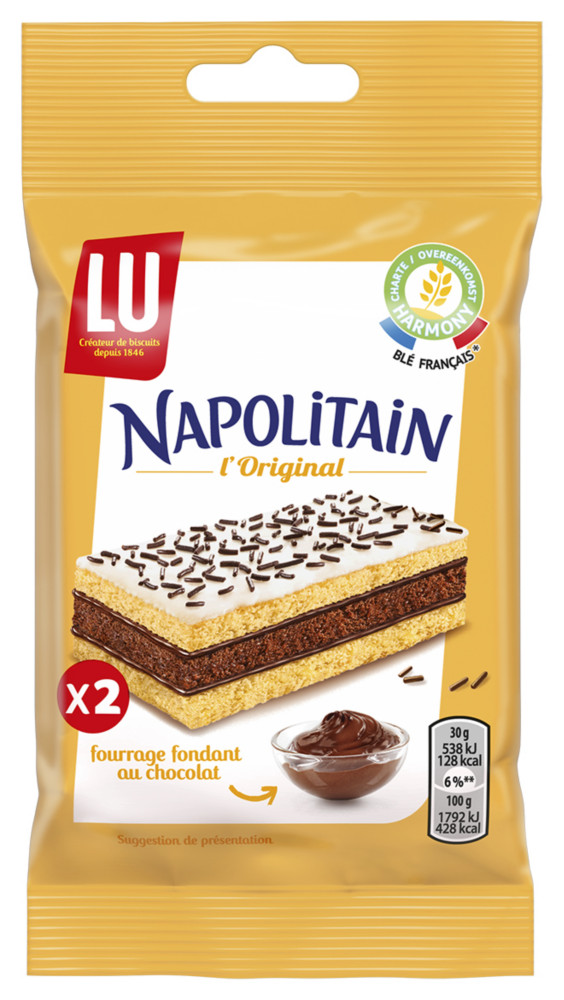 LU Napolitain Classic - Lot de 24 paquets de 2 gteaux pocket 60 g