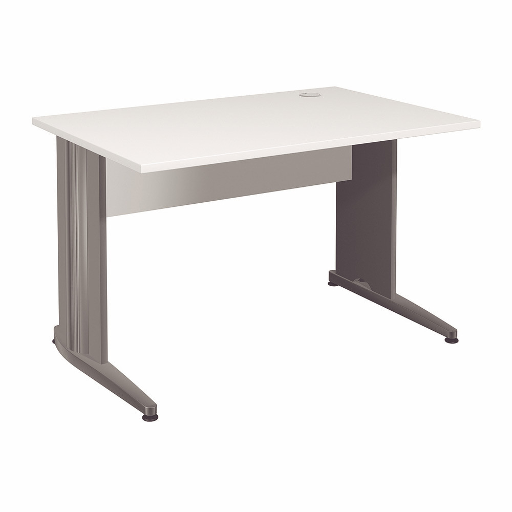 Bureau Droit Activity - L.120 x P.80 cm - Plateau Blanc - Pieds L Anthracite