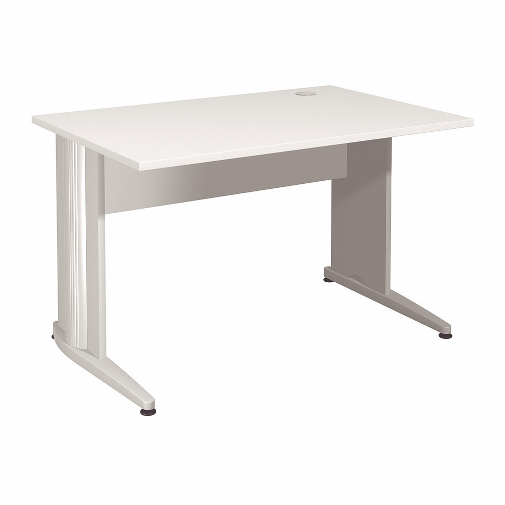 Bureau Droit Activity - L.120 x P.80 cm - Plateau Blanc - Pieds L Blanc
