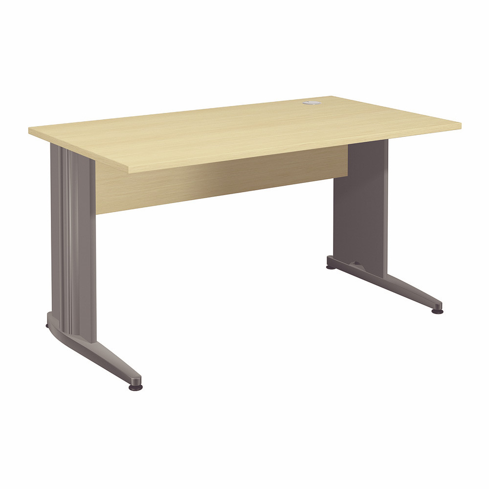 Bureau Droit Activity - L.140 x P.80 cm - Plateau Htre - Pieds L Anthracite