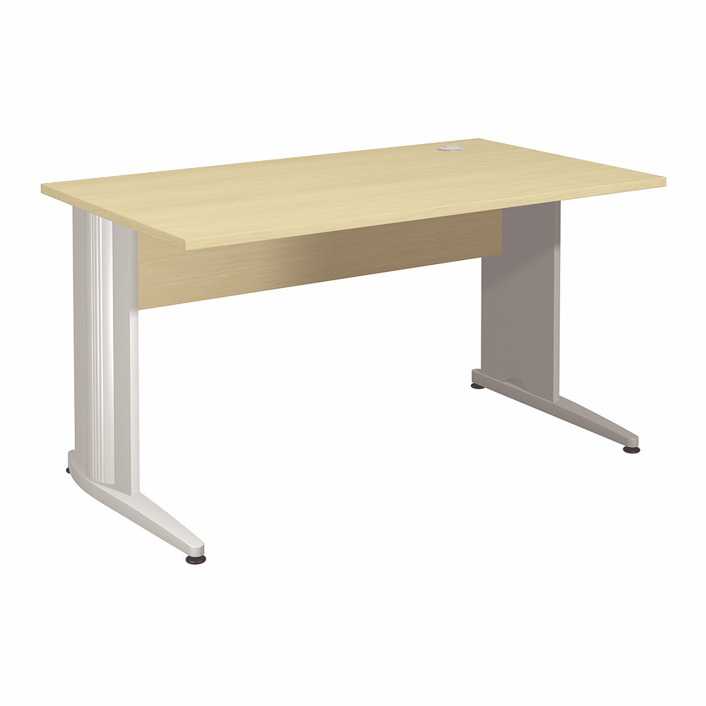 Bureau Droit Activity - L.140 x P.80 cm - Plateau Htre - Pieds L Aluminium