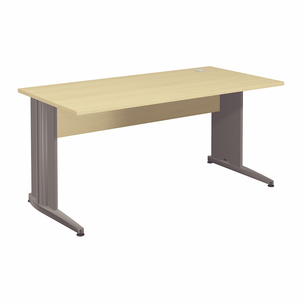 Bureau Droit Activity - L.160 x P.80 cm - Plateau Htre - Pieds L Anthracite