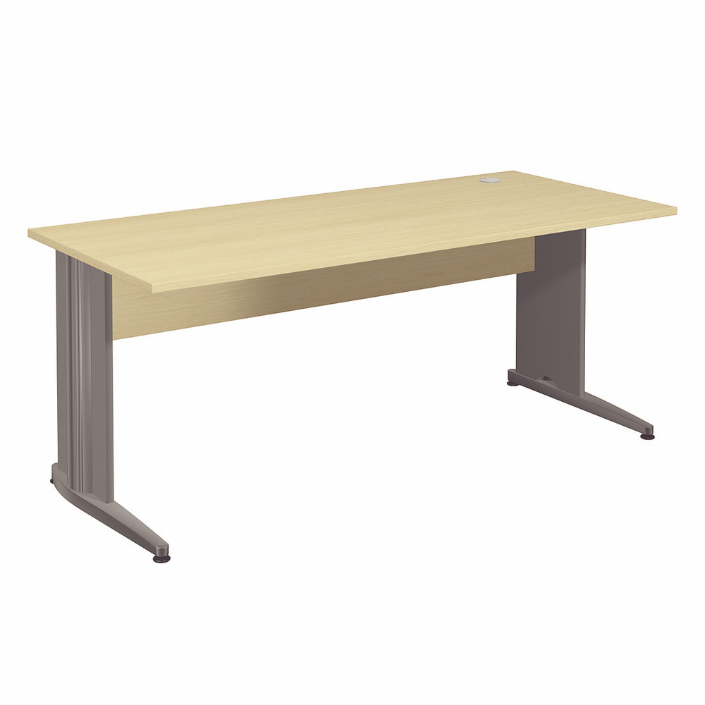 Bureau Droit Activity - L.180 x P.80 cm - Plateau Htre - Pieds L Anthracite