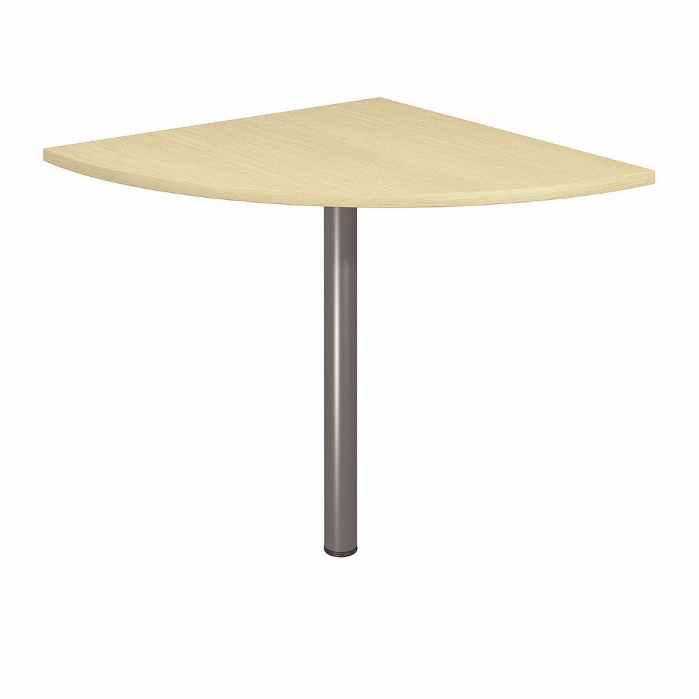 Angle de liaison 90 arrondi Axiome - Cts 80 cm - Plateau Htre - Pied Anthracite