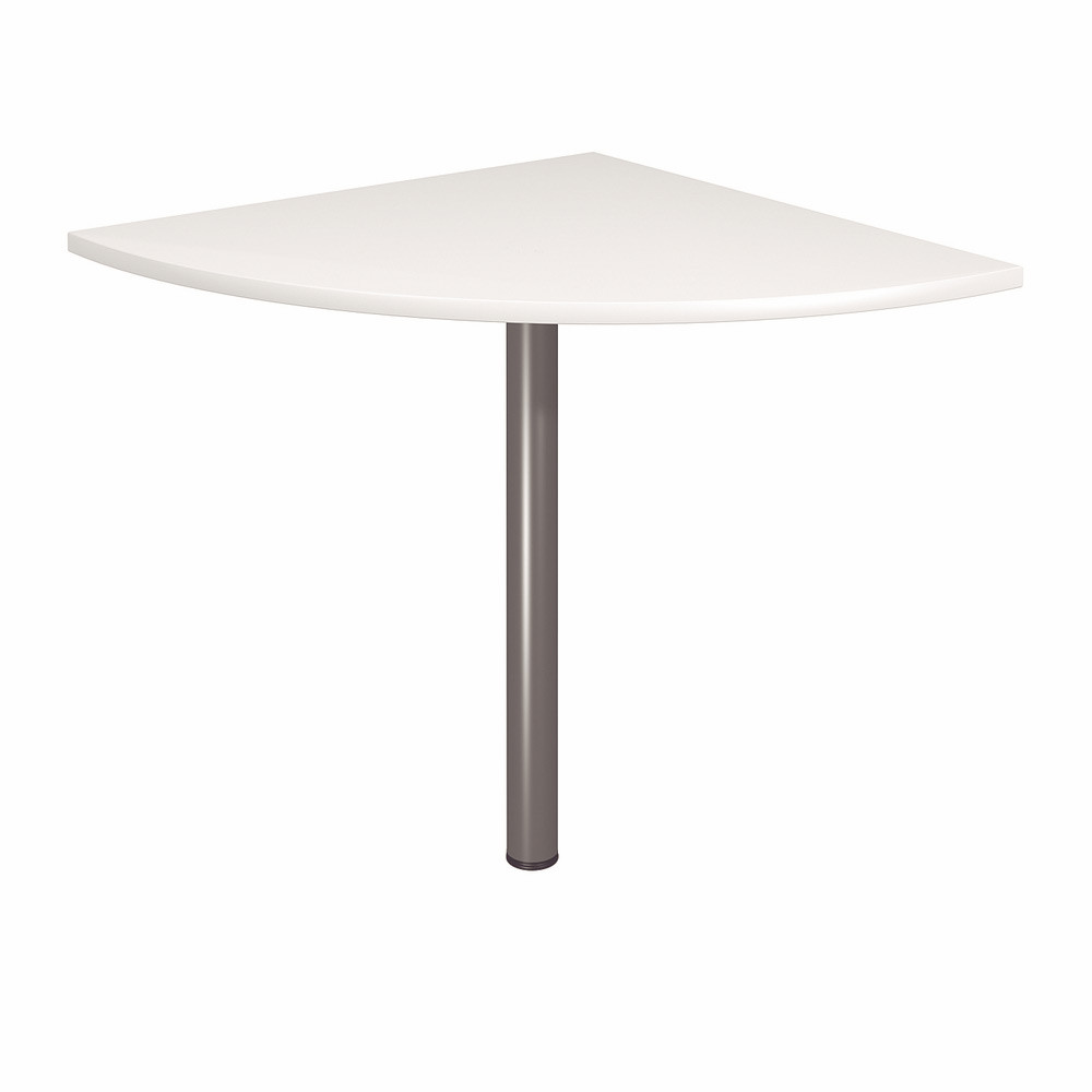 Angle de liaison 90 arrondi Axiome - Cts 80 cm - Plateau Blanc - Pied Anthracite