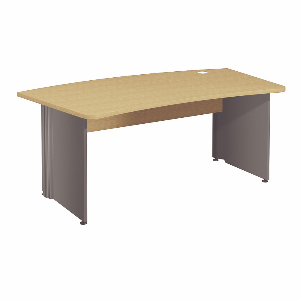 Bureau de direction Activity L.180 x P.100 cm - Plateau Htre - Pieds pleins Anthracite