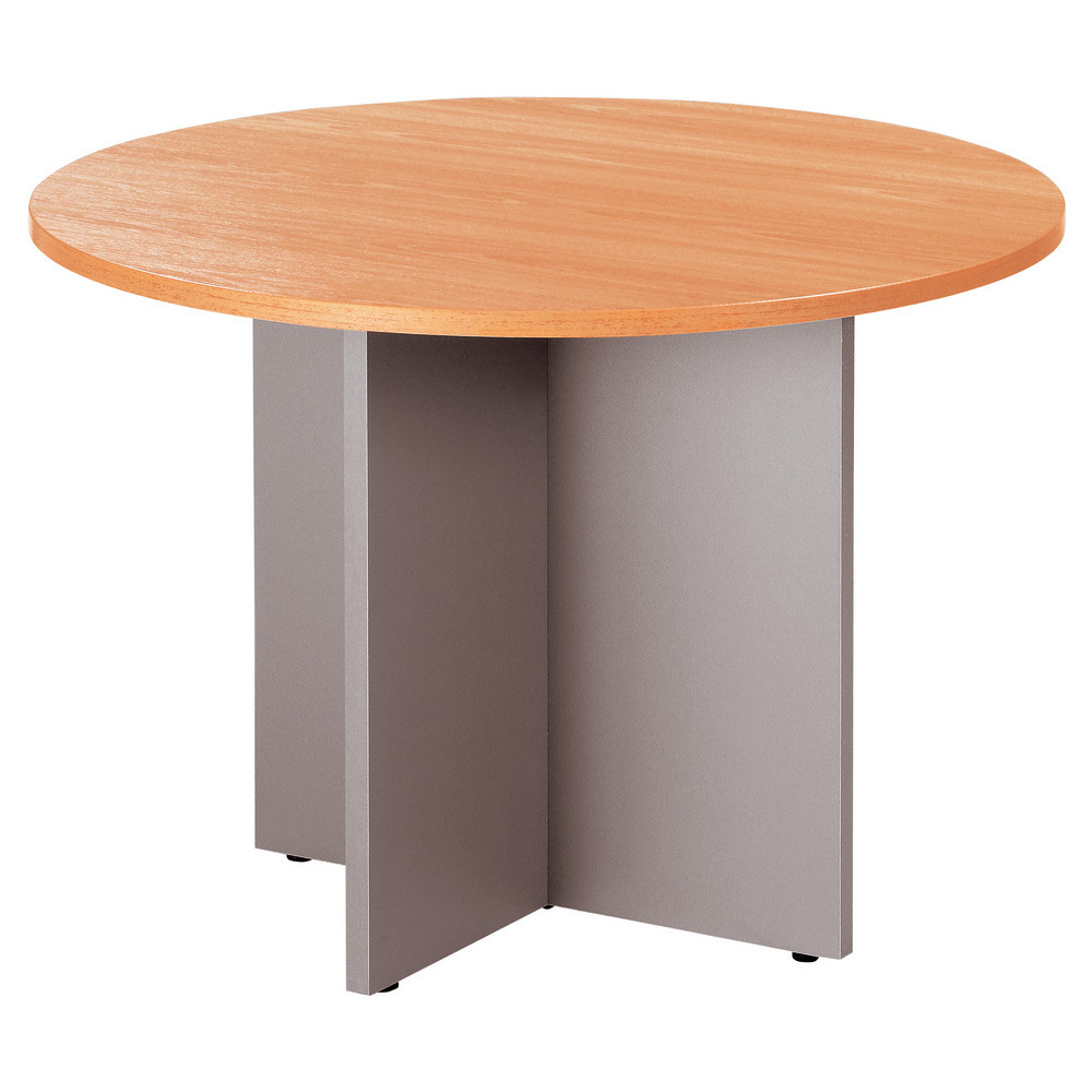Table ronde Activity .100 cm - Plateau Htre - Pieds Aluminium