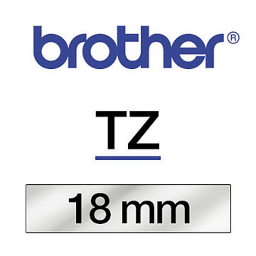 Brother Ruban TZe-141 pour tiqueteuse - 18 mm x 8 m - Noir sur Transparent
