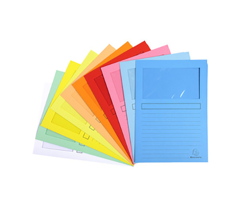 Exacompta Chemises  fentre Super carte 160g/m -  Coloris assortis